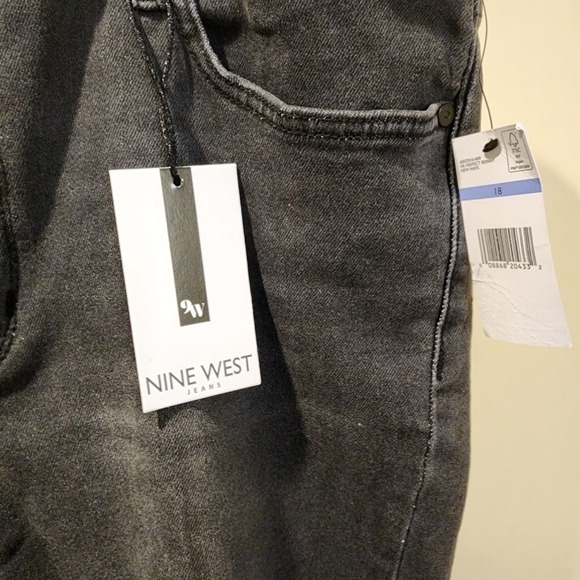 NINE WEST JEANS women's washed black high rise jeans size 18 - Picture 10 of 15